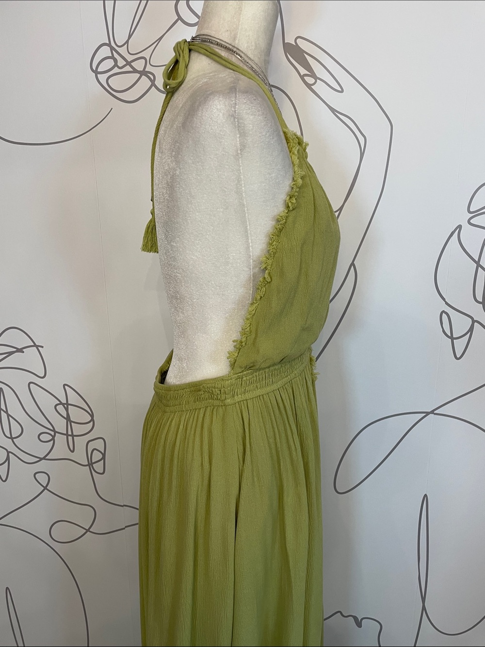 H Y F V E Halter Maxi Dress Size L - Picture 5 of 8